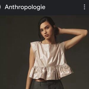 Anthropologie Metallic Top